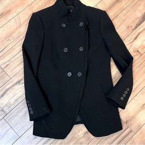 Ann Taylor Wool Black Modern Military-style Jacket